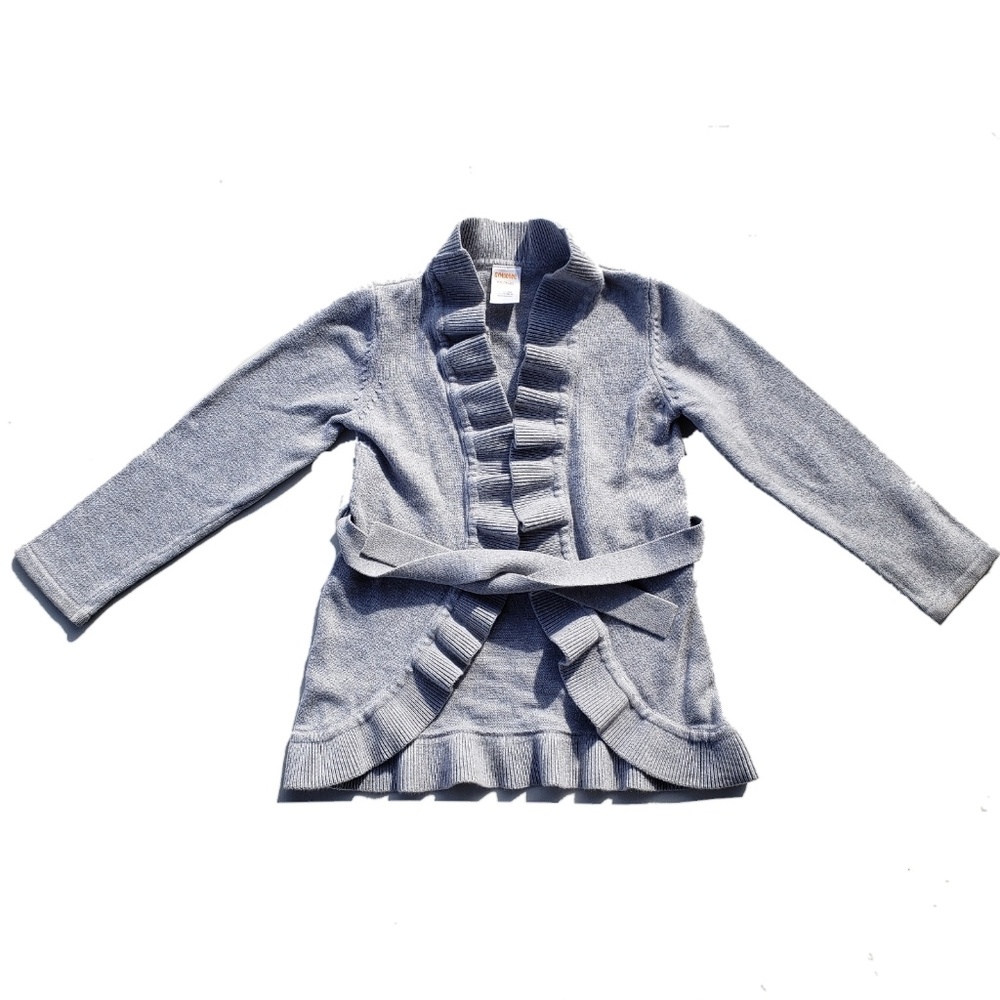 Gymboree Cardigan Size 3 4 XS Sparkle Kitty Gray